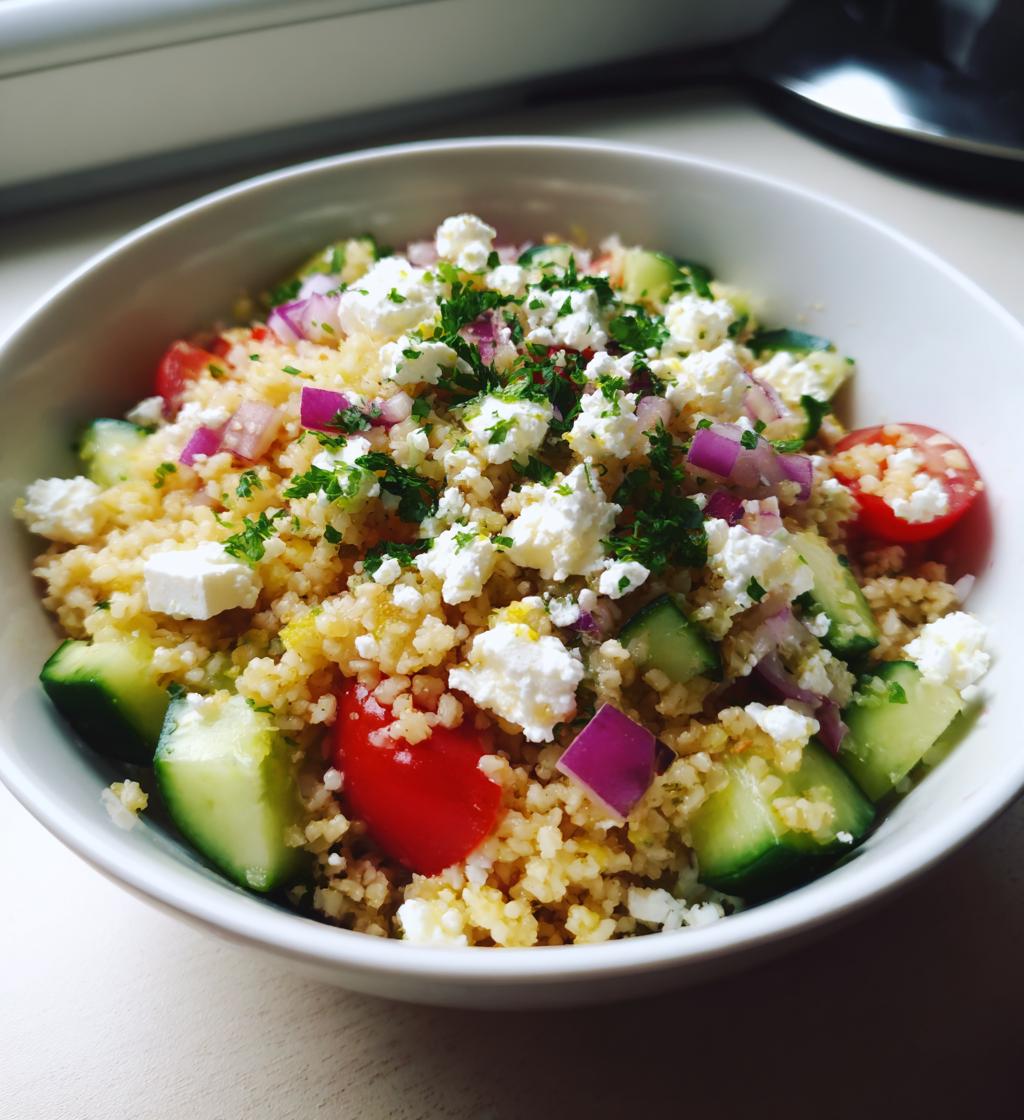Bulgur Salat mit Feta