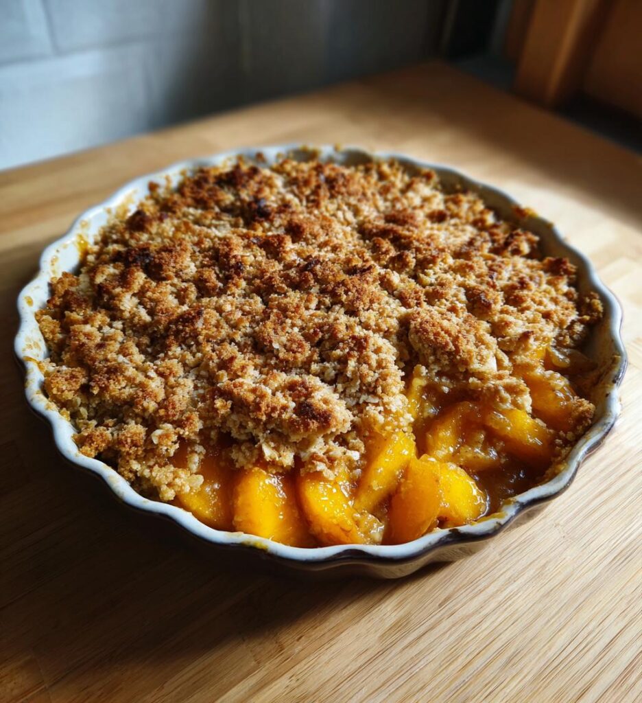 Herz Pfirsich Crumble