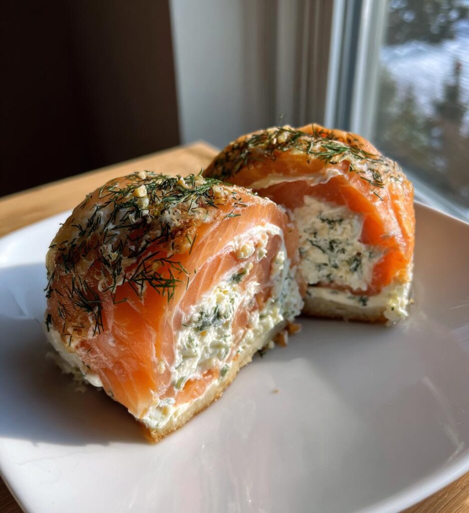 Lachsrolle mit Frischkäse