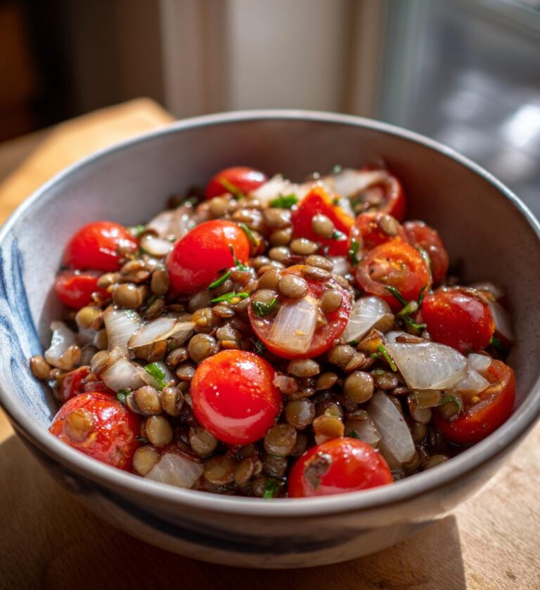 Linsensalat mit Tomaten
