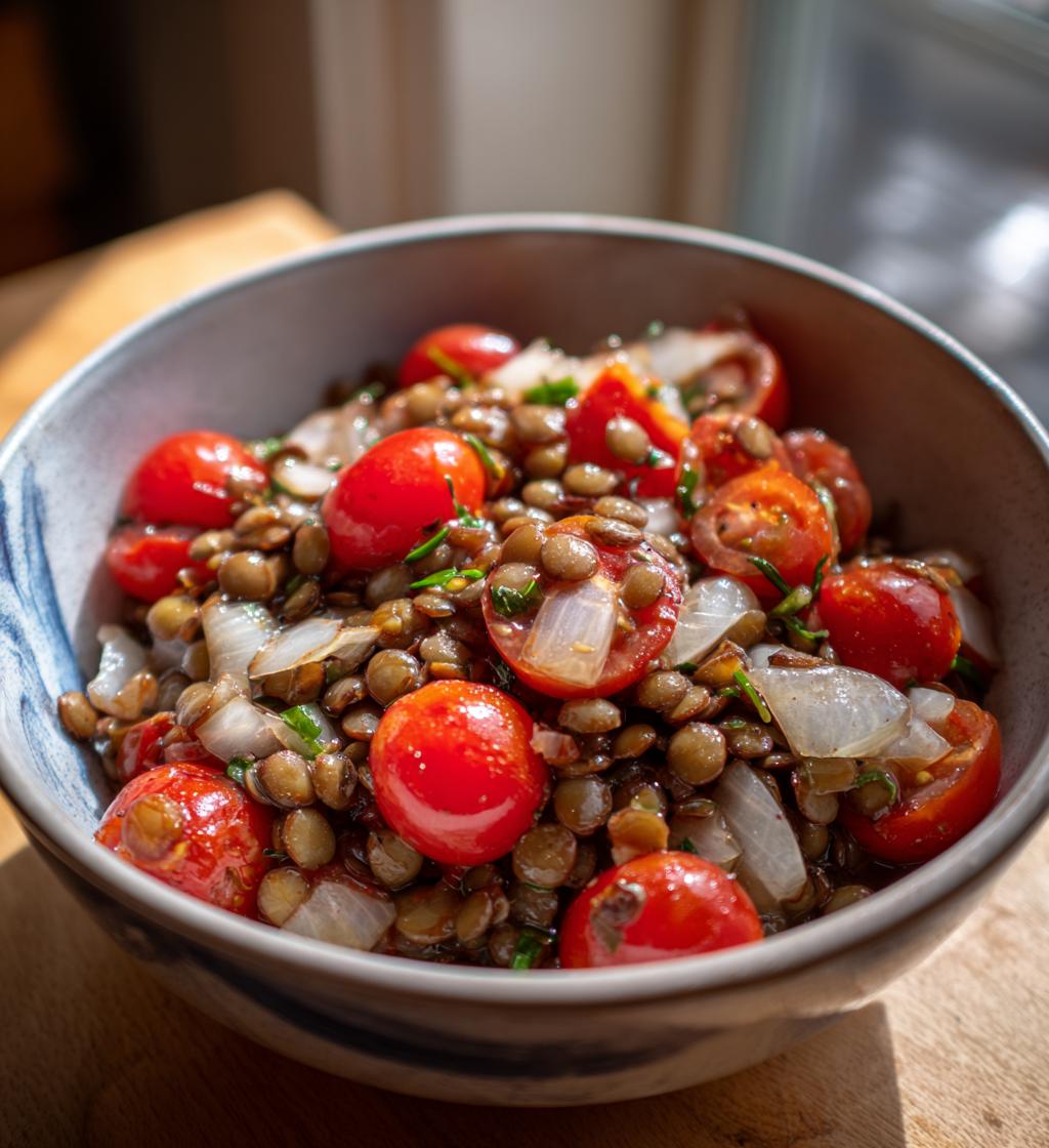 Linsensalat mit Tomaten