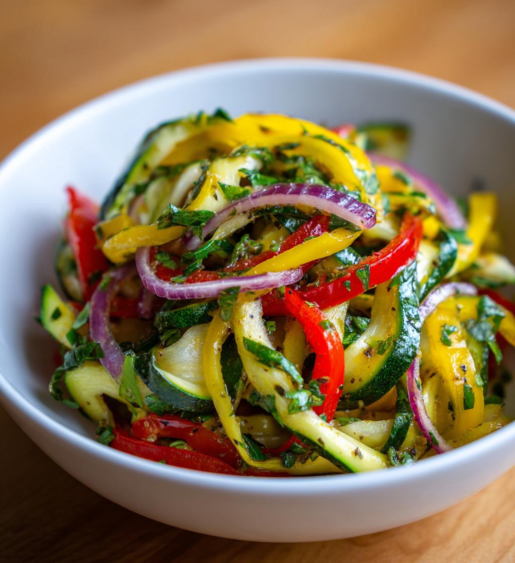 Paprika Zucchini Salat