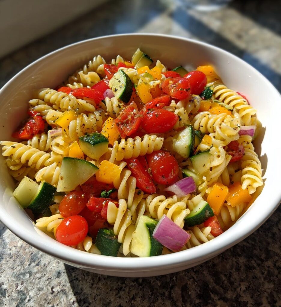 Pasta Salat mit Gemüse