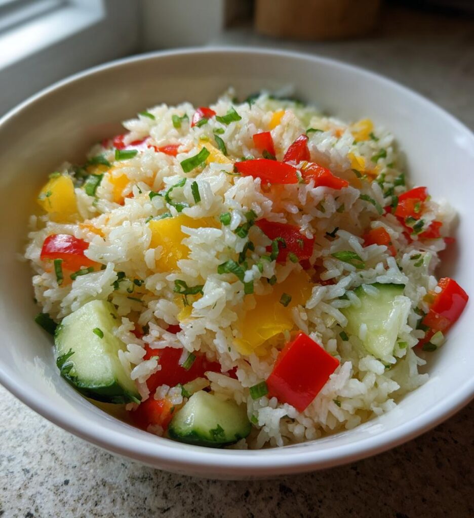 Reissalat mit Gemüse