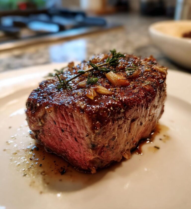 Rinderfilet mit Knoblauch
