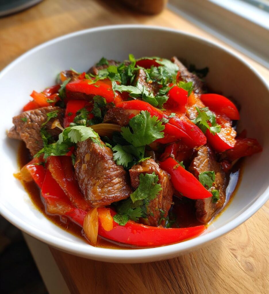 Rindergeschnetzeltes Thai Style