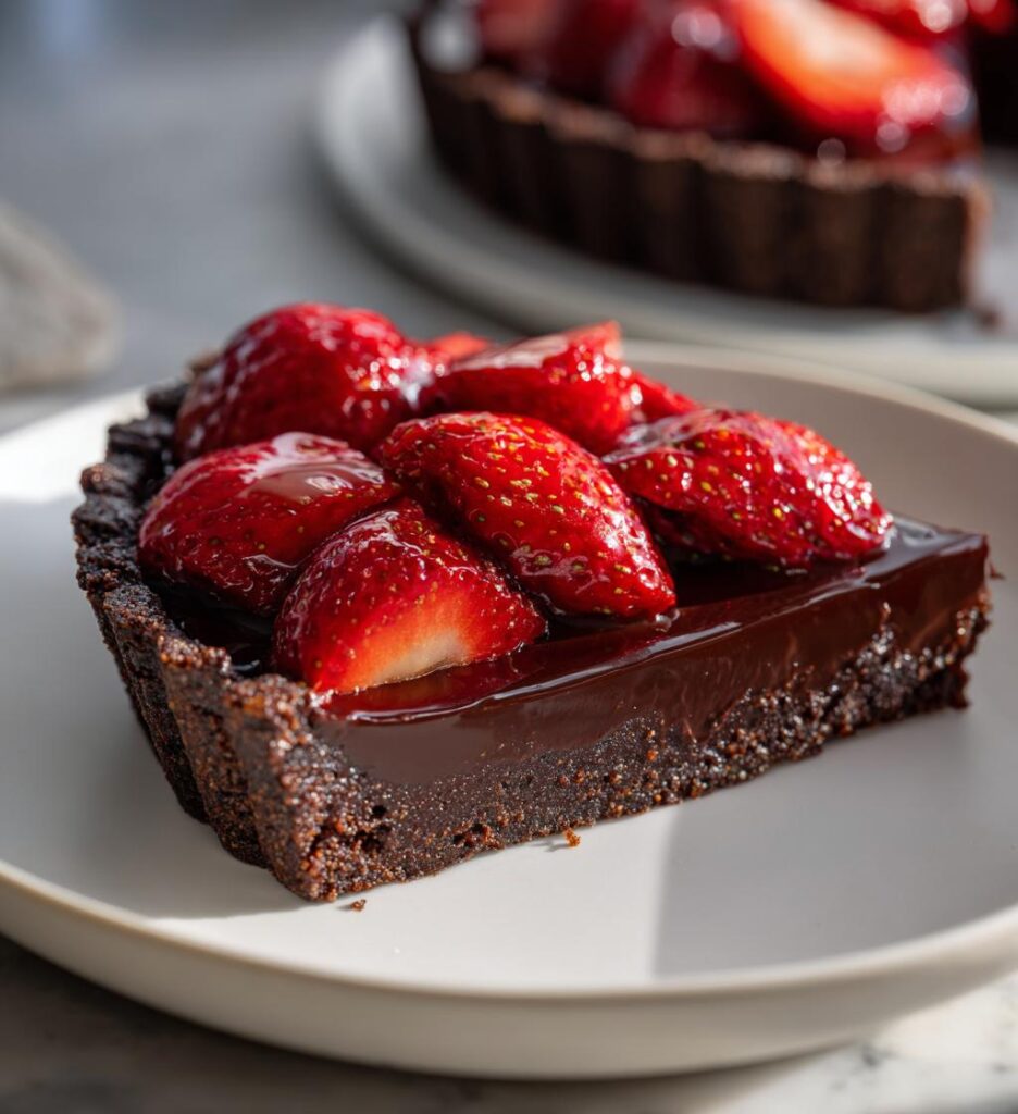 Schoko Erdbeer Tart