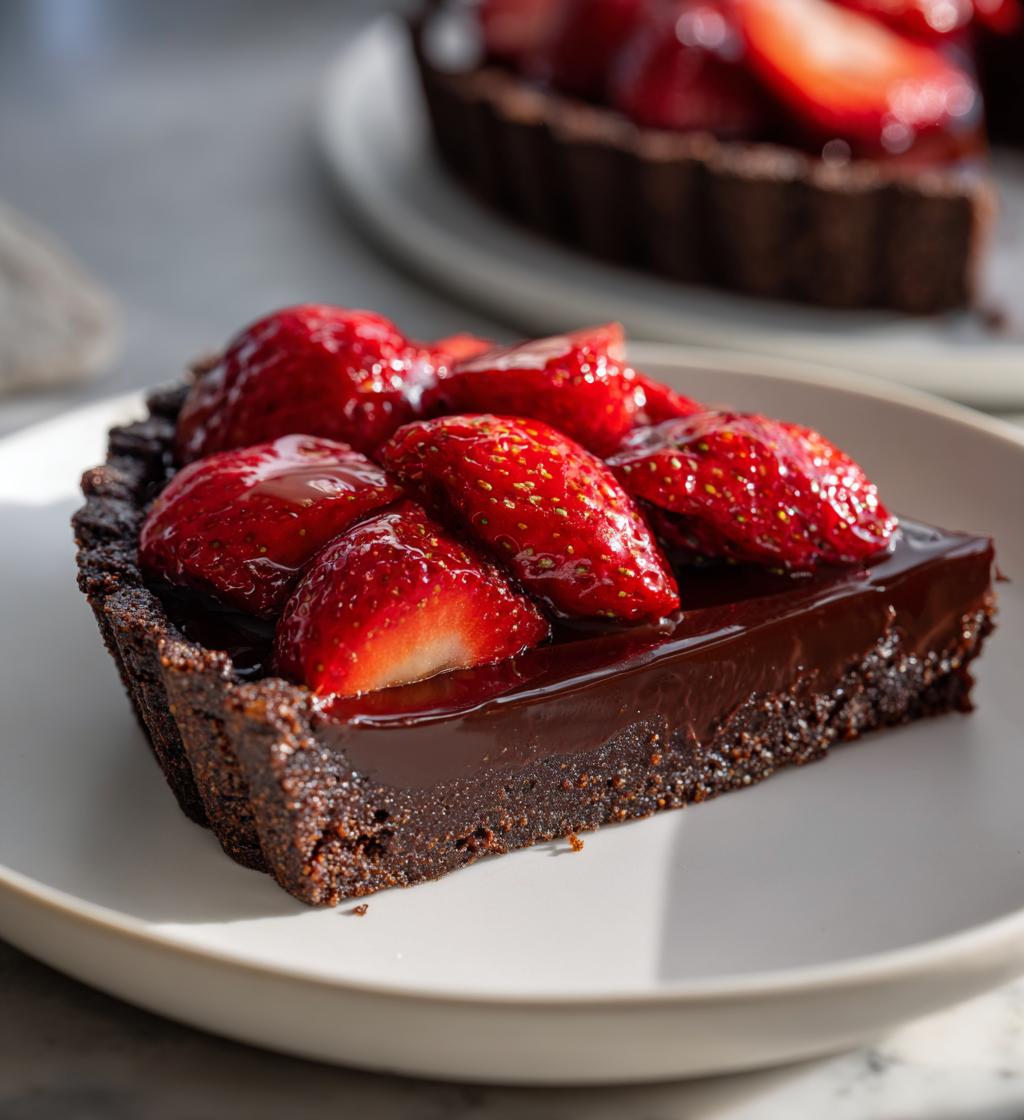 Schoko Erdbeer Tart